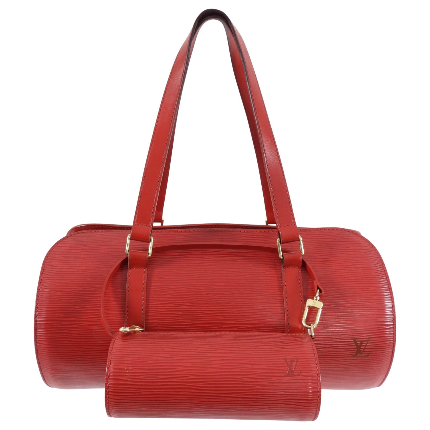 Louis Vuitton Red Epi Papillon 30 Bag and Mini Bag Set