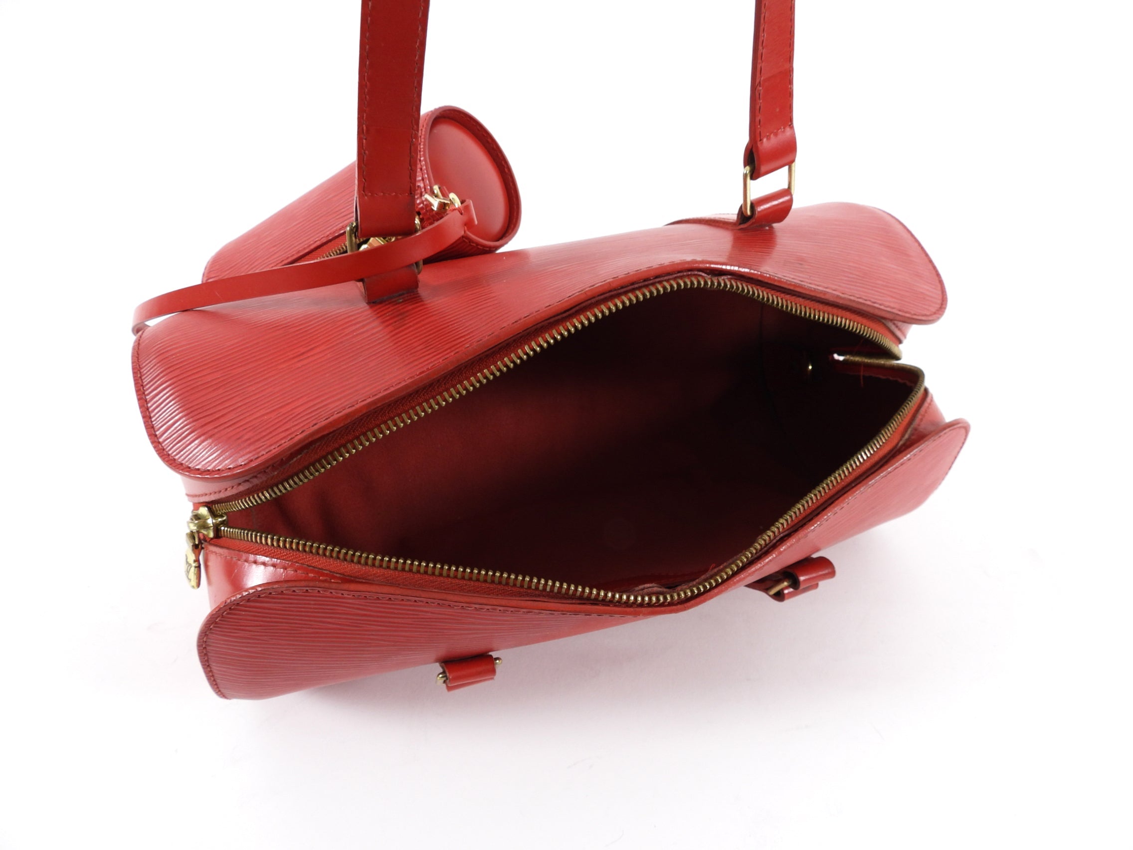 Louis Vuitton Red Epi Papillon 30 Bag and Mini Bag Set