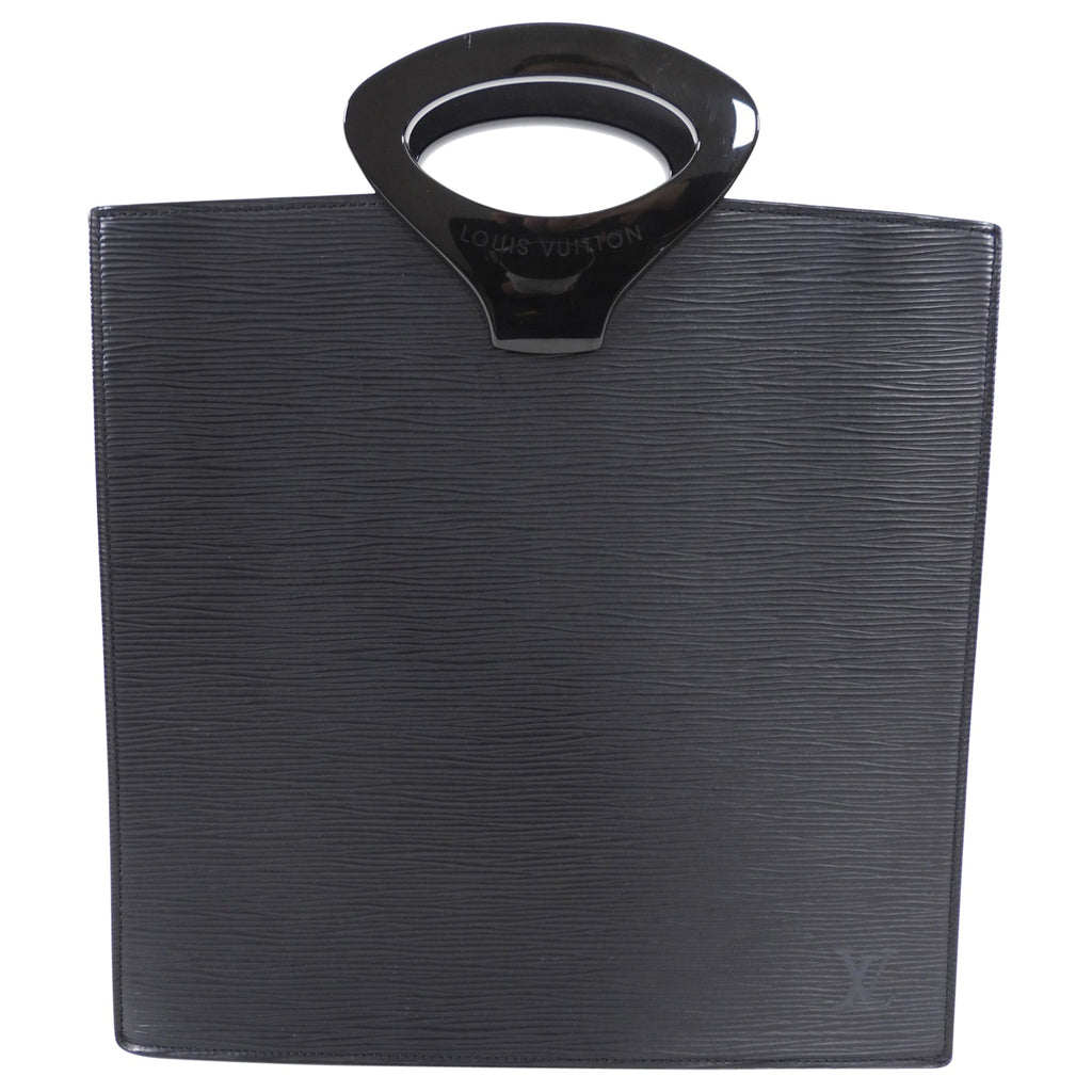 Louis Vuitton Vintage 1999 Black Epi Ombre Small Square Tote Bag