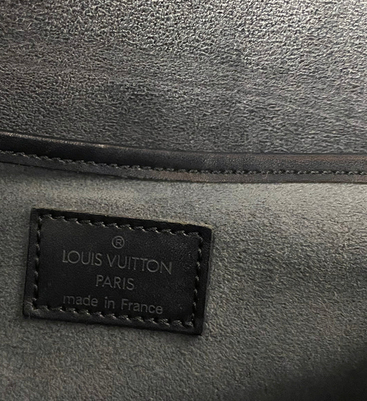 Louis Vuitton Vintage 1999 Black Epi Ombre Small Square Tote Bag
