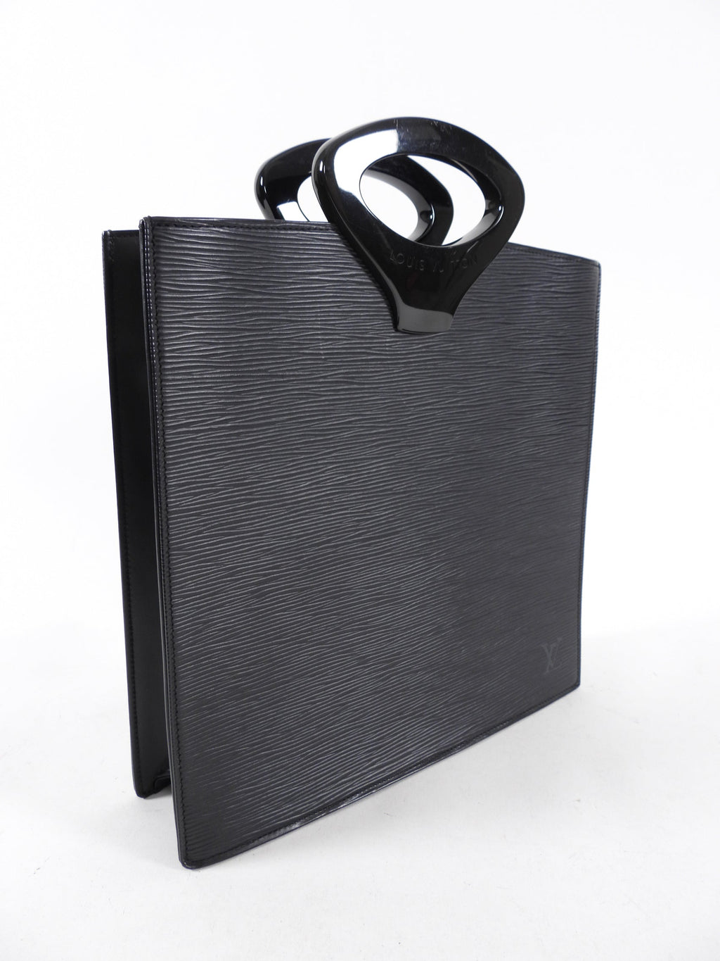 Louis Vuitton Vintage 1999 Black Epi Ombre Small Square Tote Bag