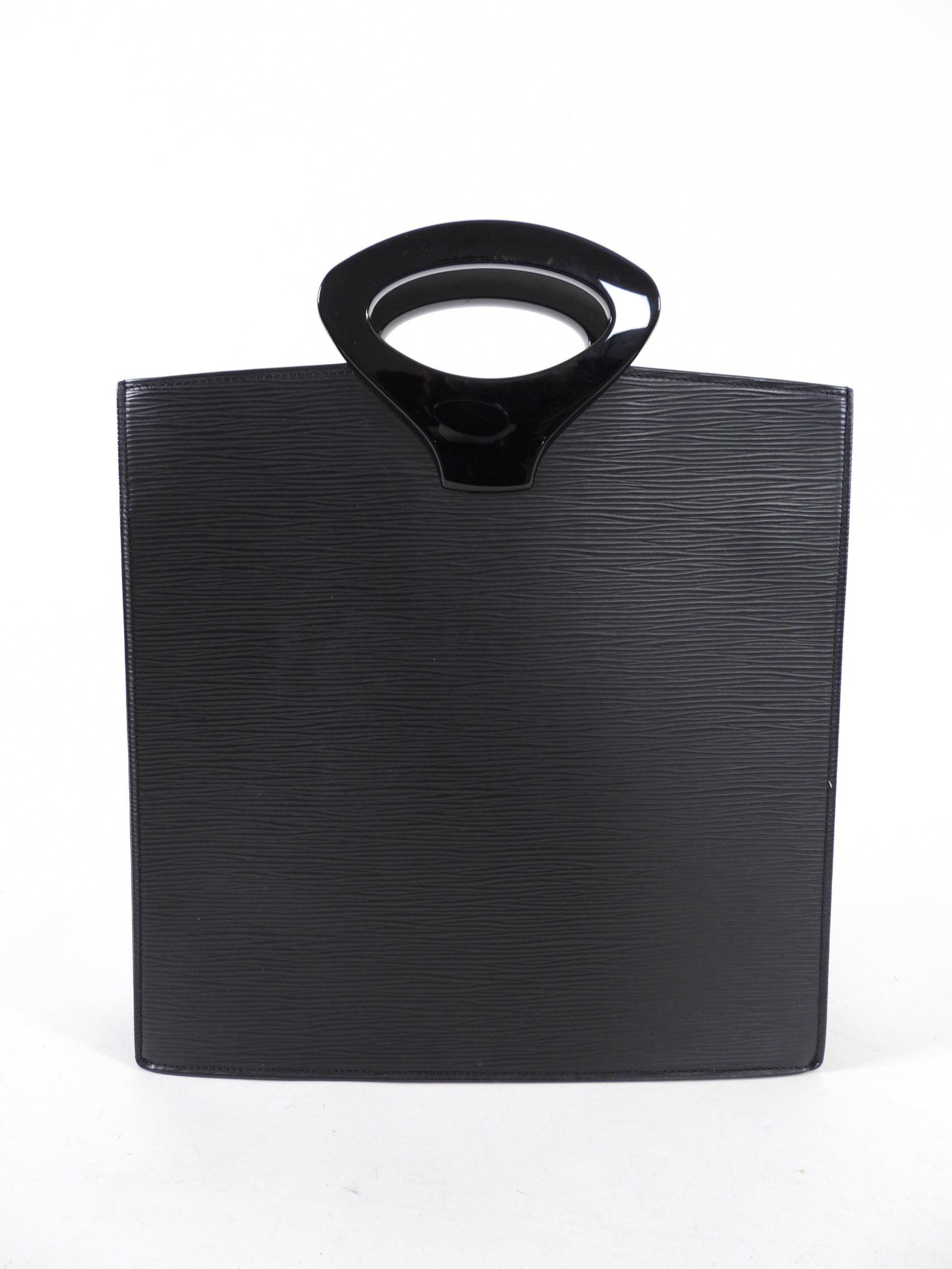 Louis Vuitton Vintage 1999 Black Epi Ombre Small Square Tote Bag