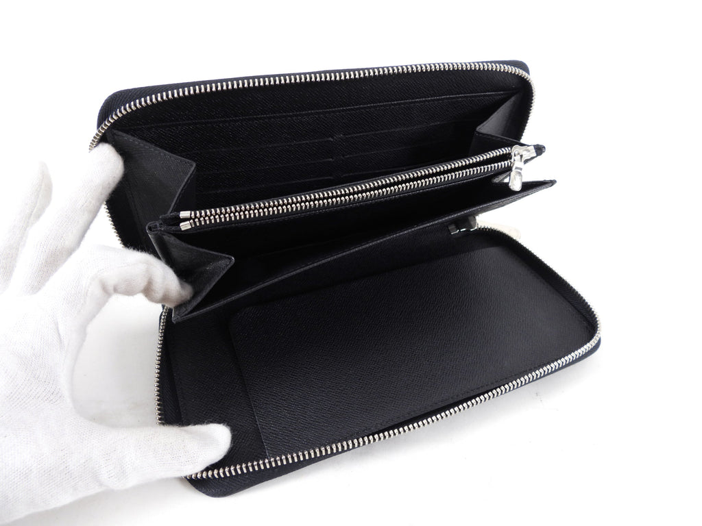 Louis Vuitton Epi Electric Black Zippy Continental Organizer Wallet