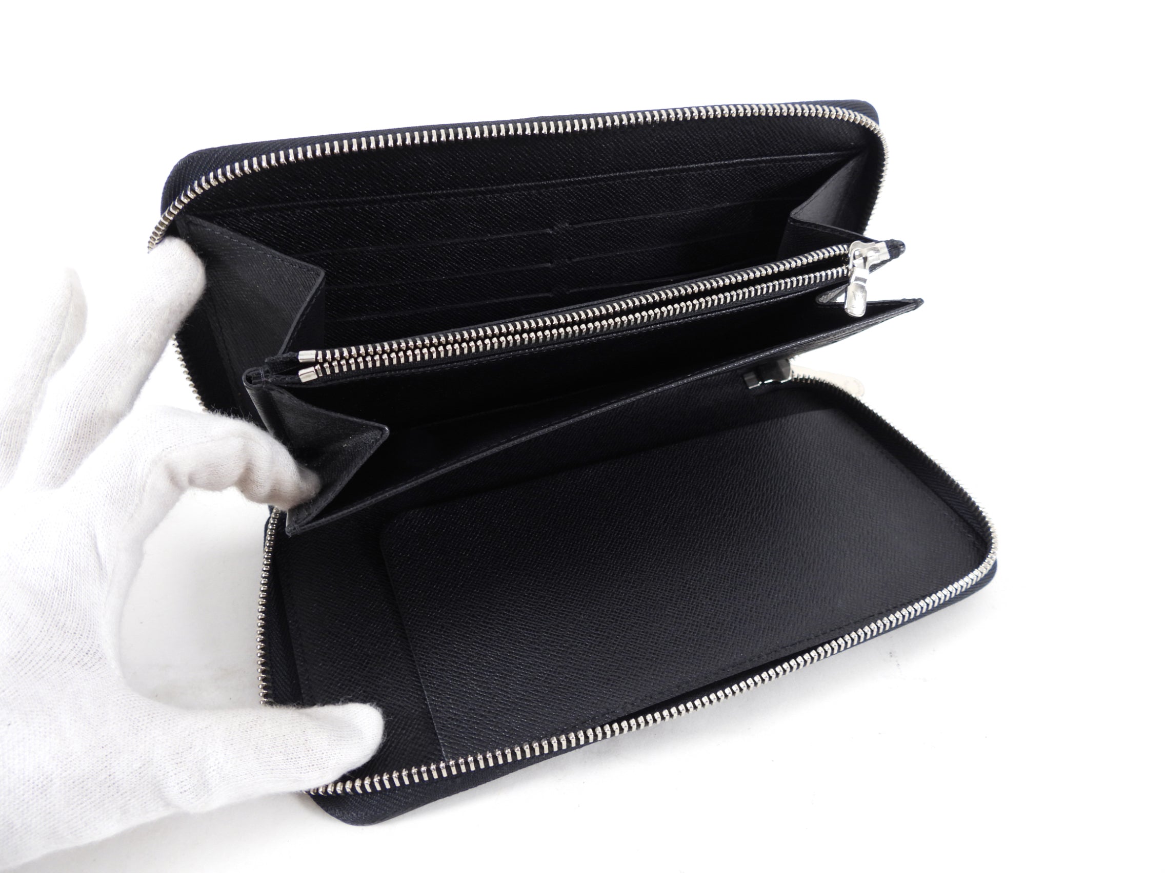 Louis Vuitton Epi Electric Black Zippy Continental Organizer Wallet