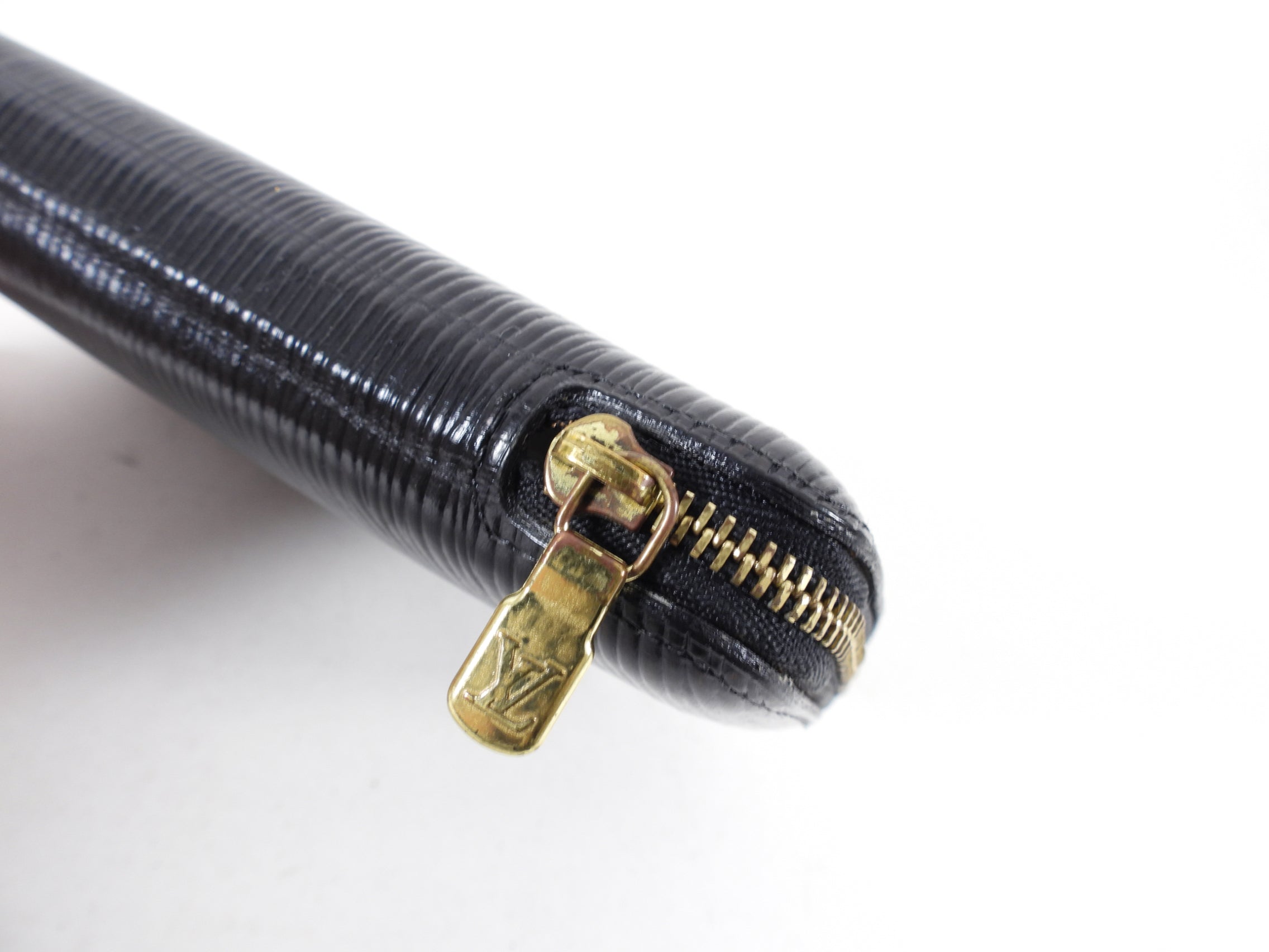 Louis Vuitton Black Epi Geode Zip Organizer Wallet