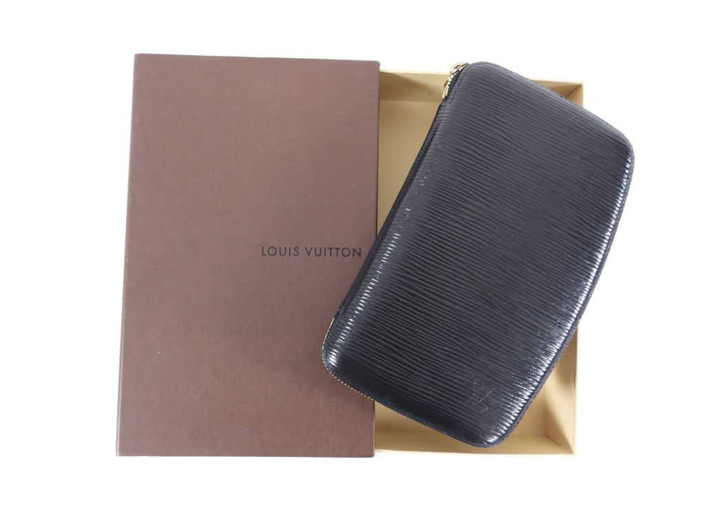 Louis Vuitton Black Epi Geode Zip Organizer Wallet