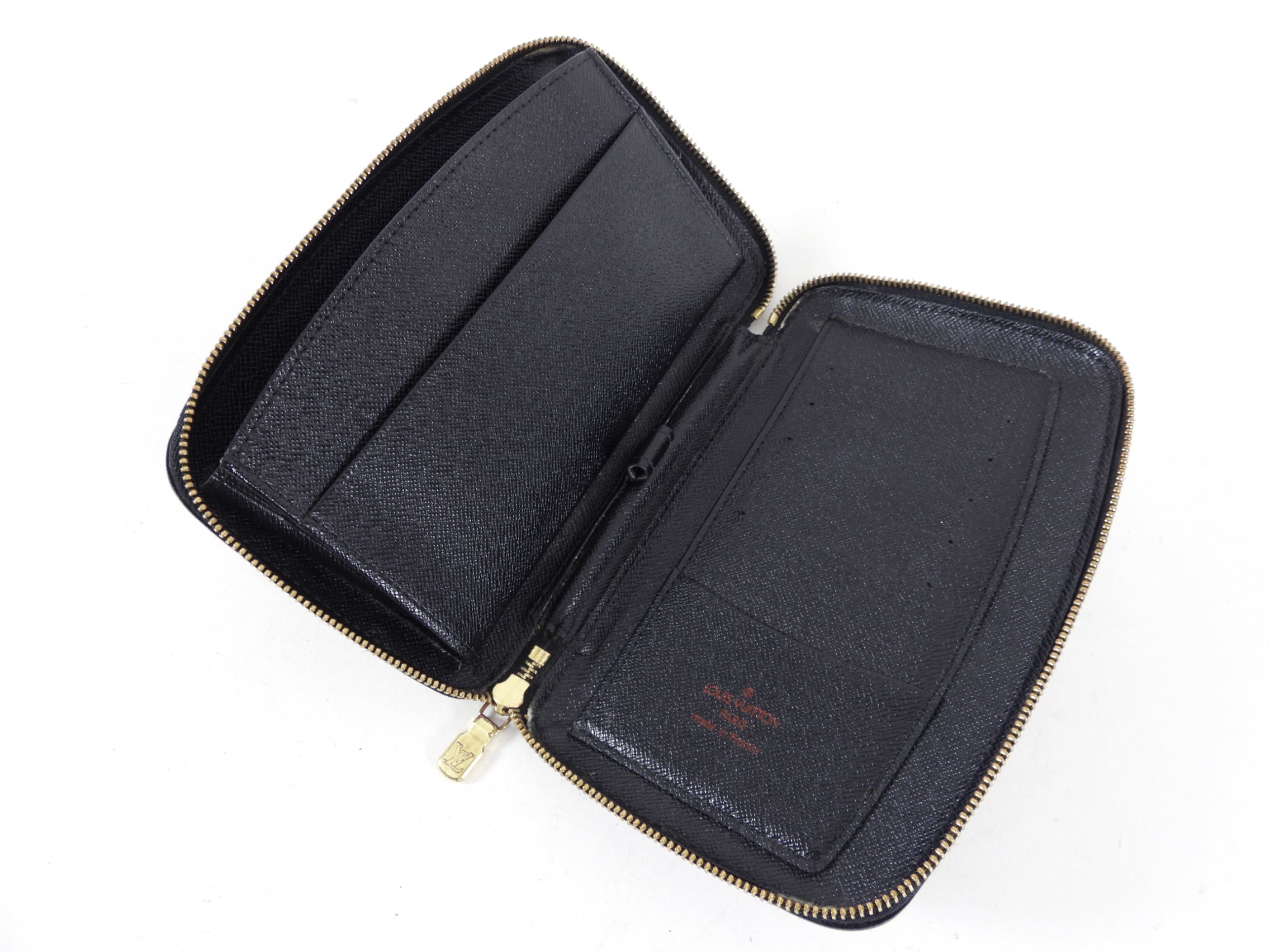 Louis Vuitton Black Epi Geode Zip Organizer Wallet
