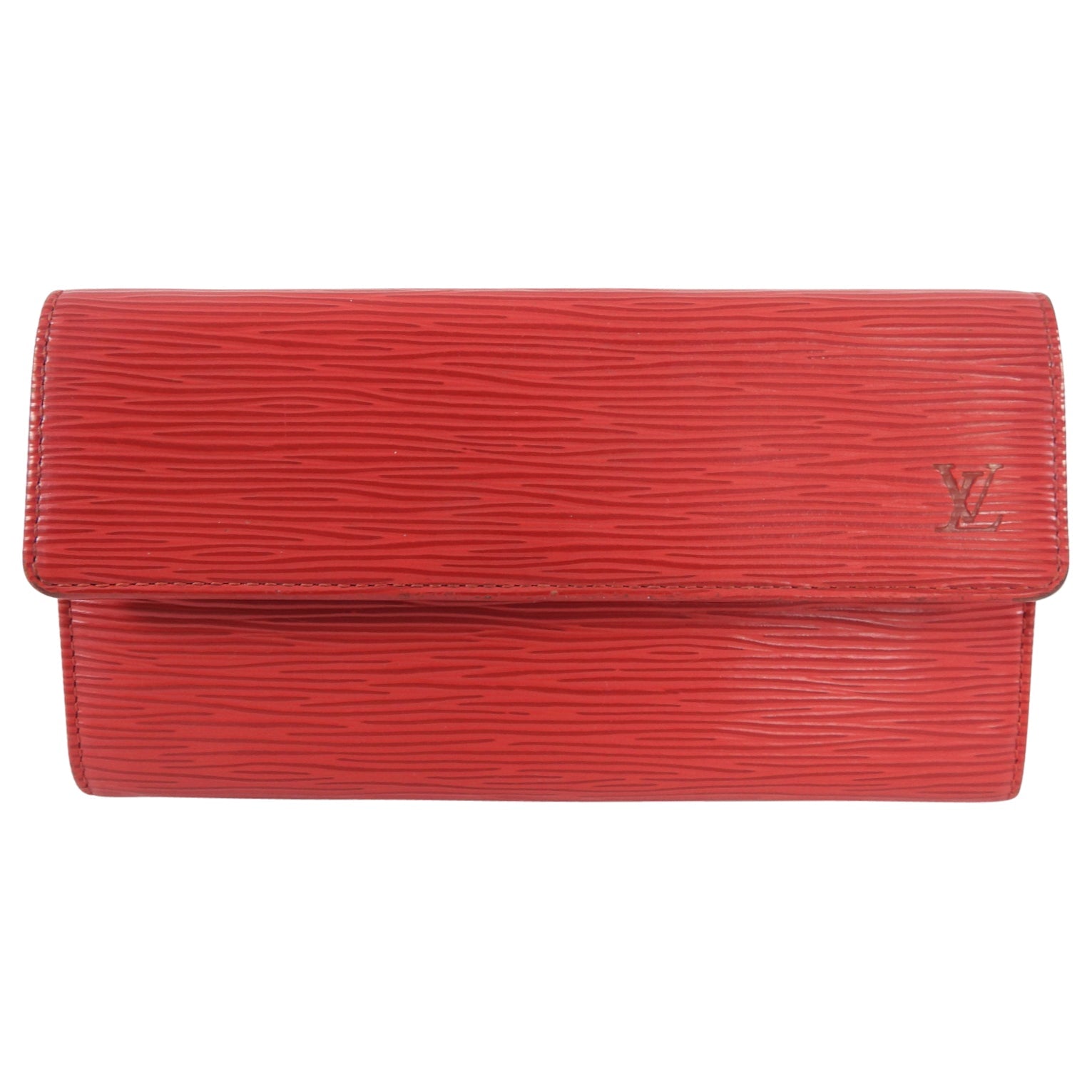 Louis Vuitton Red Epi Leather Continental Snap Wallet