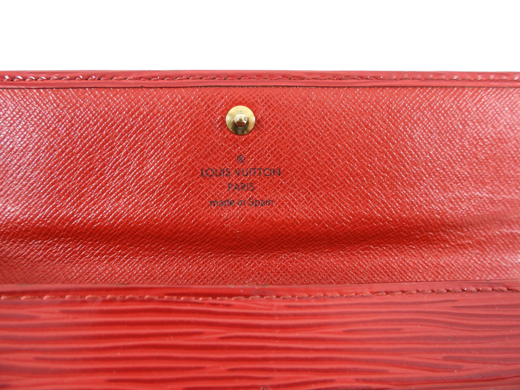 Louis Vuitton Red Epi Leather Continental Snap Wallet