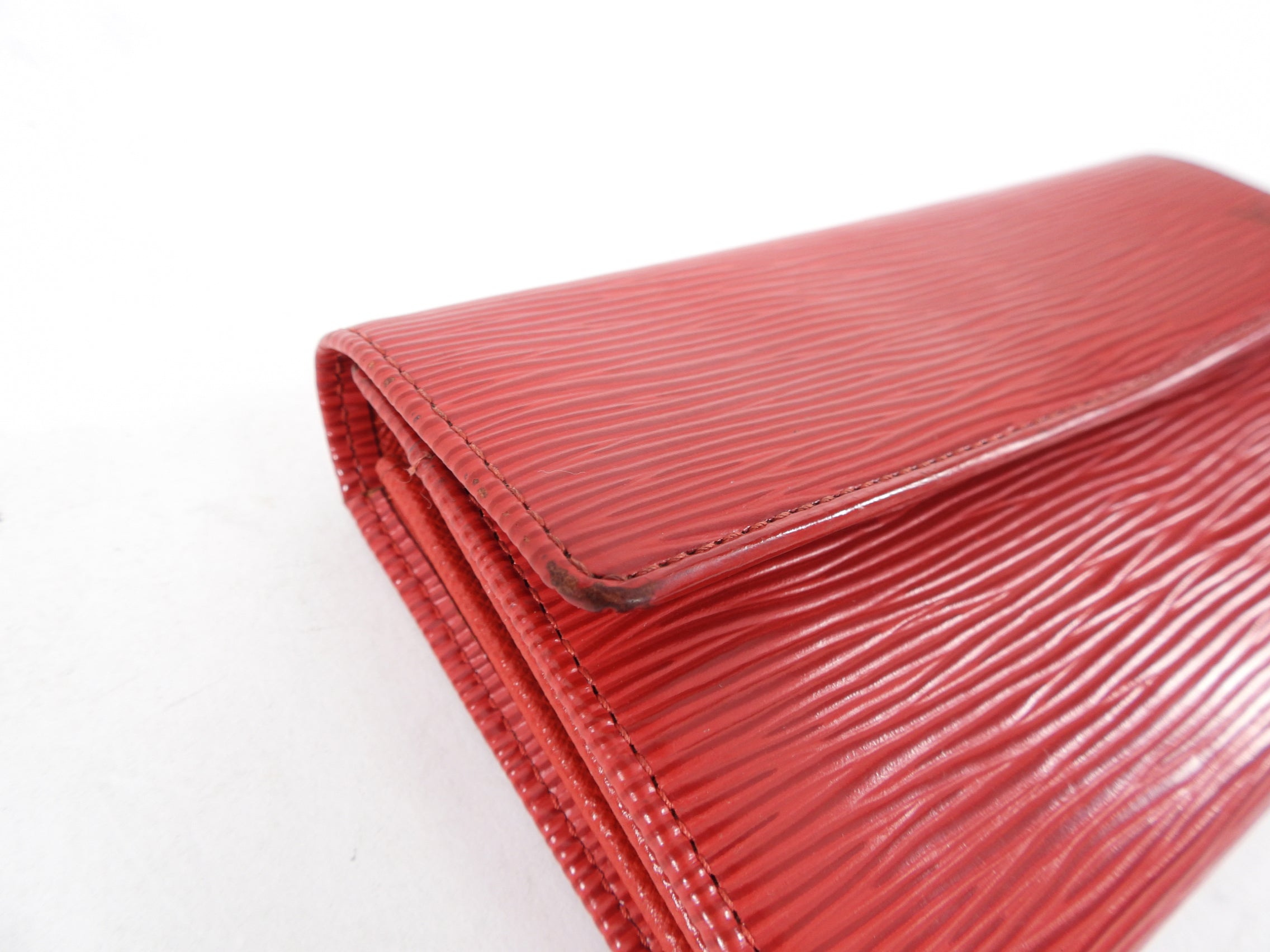 Louis Vuitton Red Epi Leather Continental Snap Wallet