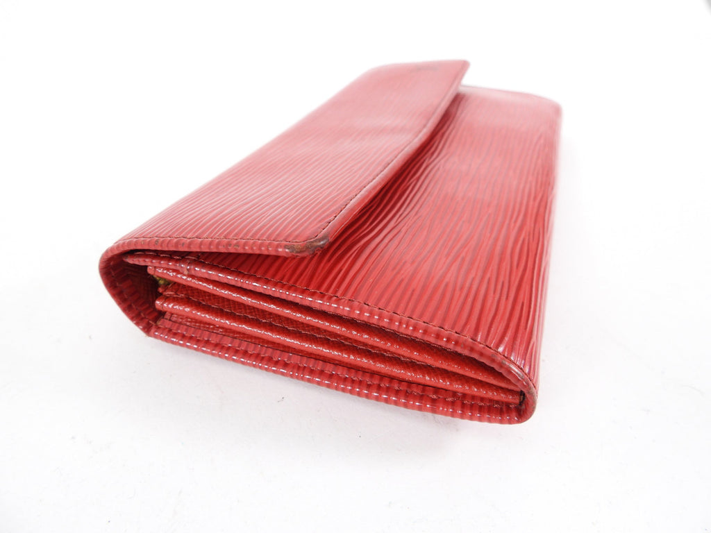 Louis Vuitton Red Epi Leather Continental Snap Wallet