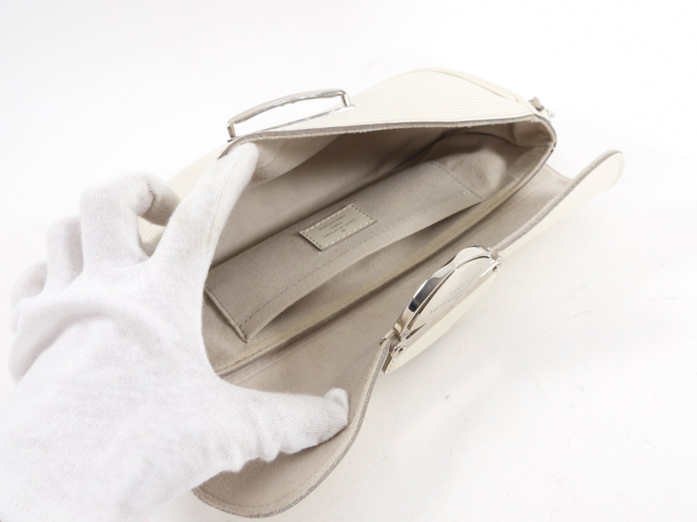 Louis Vuitton Ivory Epi Montagne Pochette Bag
