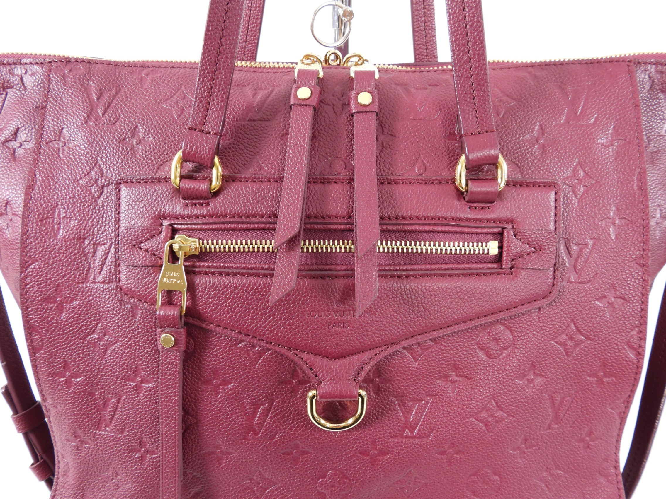 Louis Vuitton Lumineuse PM Monogram Empreinte Raspberry Two-Way Shoulder Bag