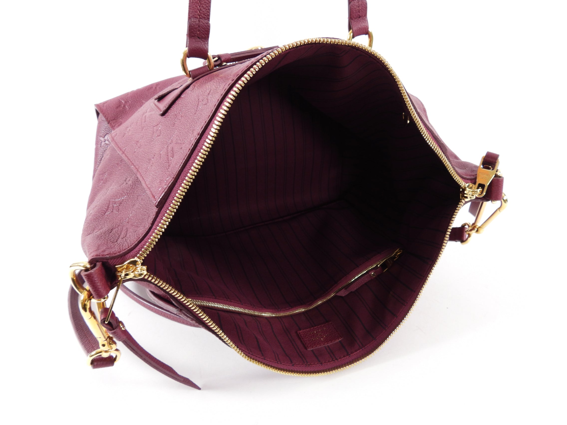 Louis Vuitton Lumineuse PM Monogram Empreinte Raspberry Two-Way Shoulder Bag