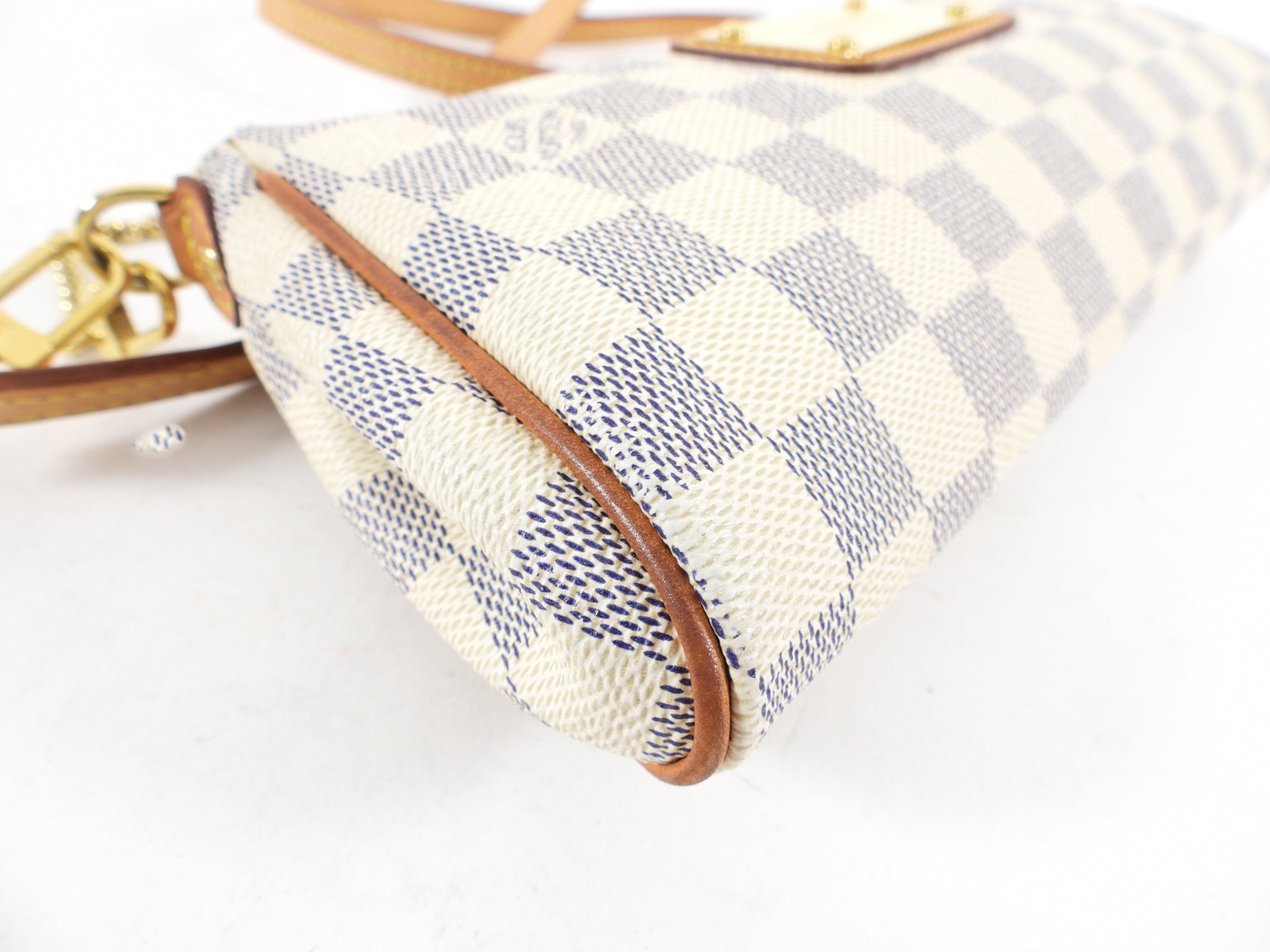 Louis Vuitton Damier Azur Eva Pochette Crossbody Bag