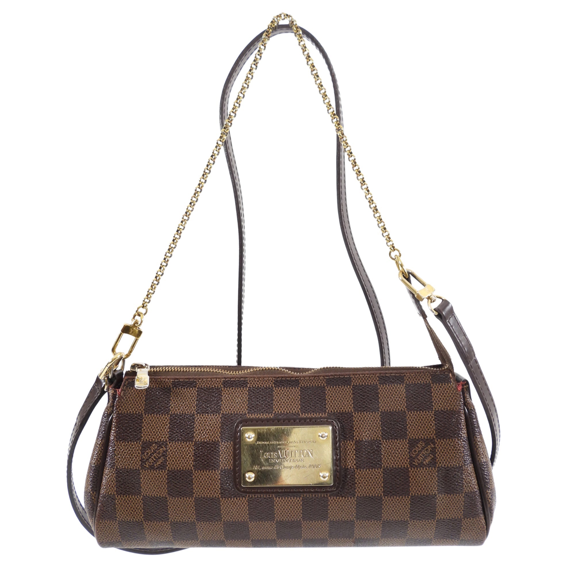 Louis Vuitton Damier Ebene Eva Clutch / Crossbody 2-way Bag