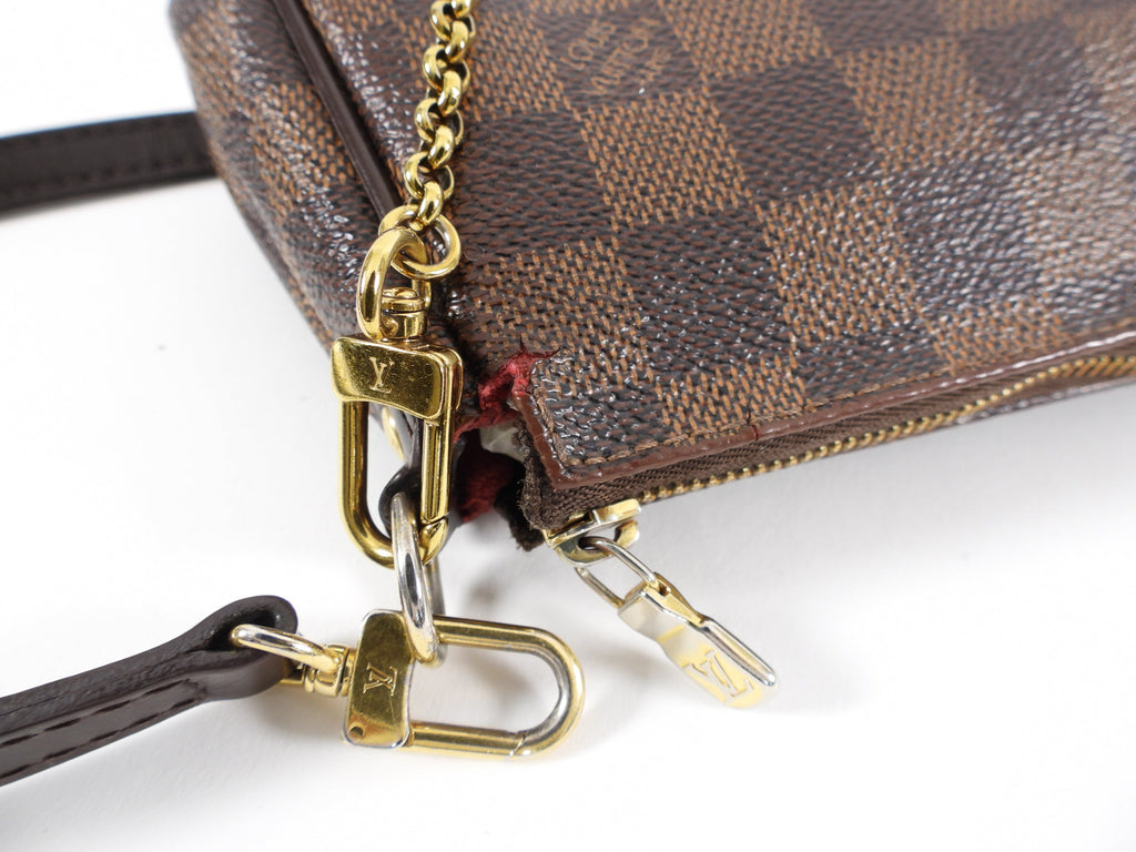 Louis Vuitton Damier Ebene Eva Clutch / Crossbody 2-way Bag