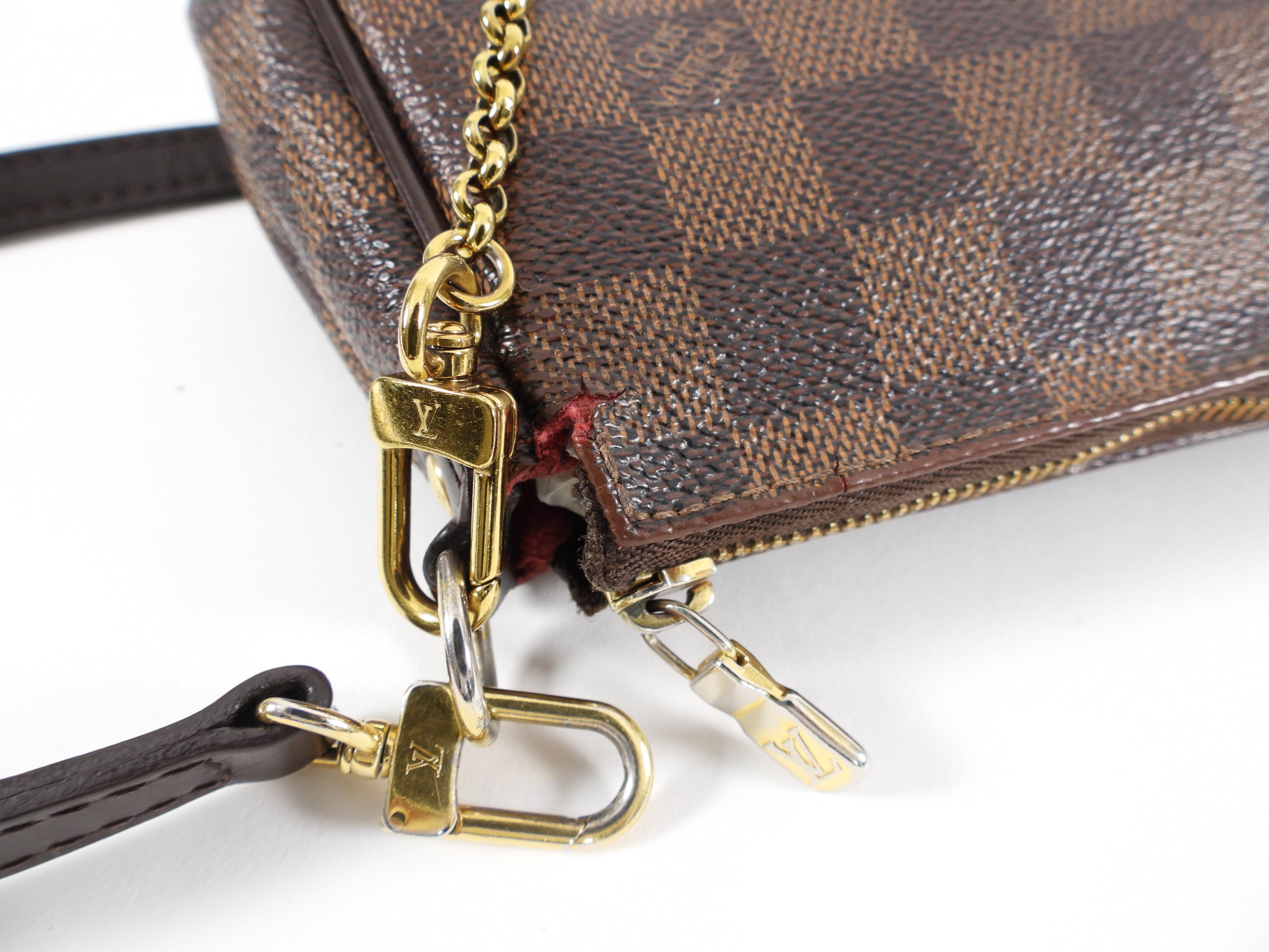 Louis Vuitton Damier Ebene Eva Clutch / Crossbody 2-way Bag