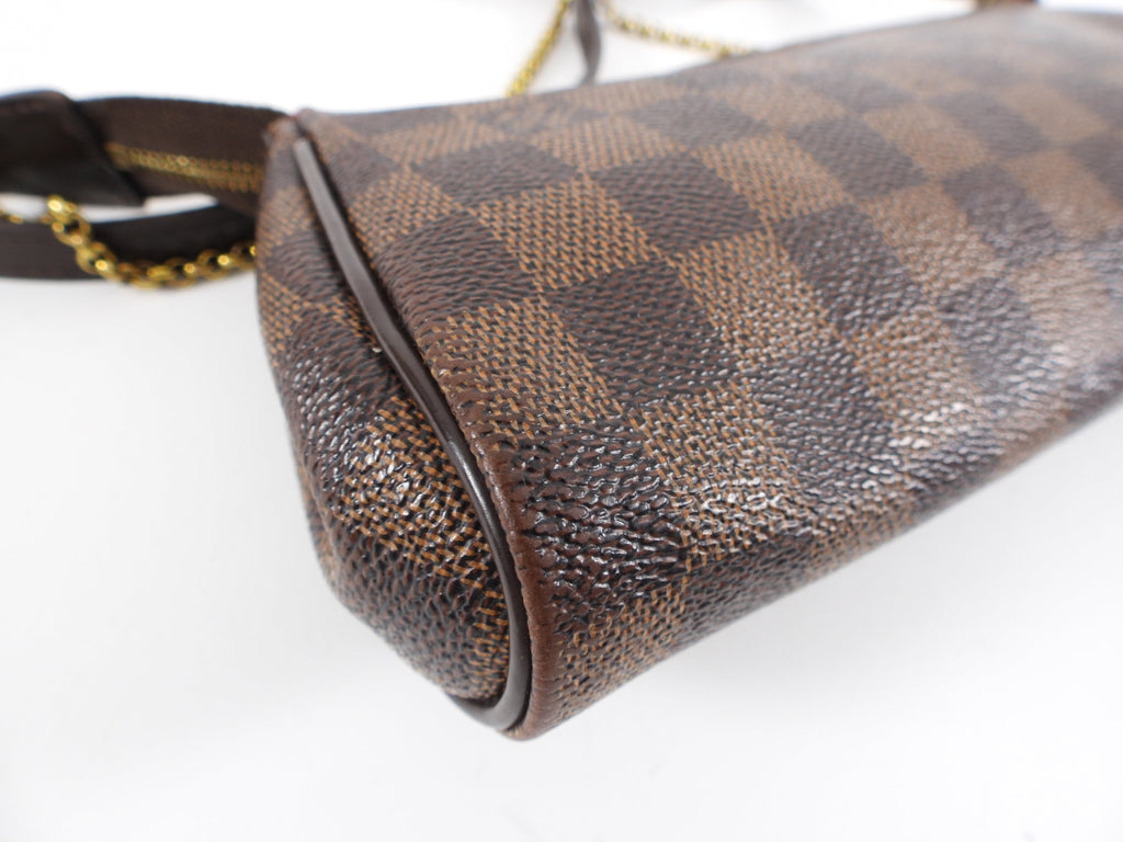 Louis Vuitton Damier Ebene Eva Clutch / Crossbody 2-way Bag