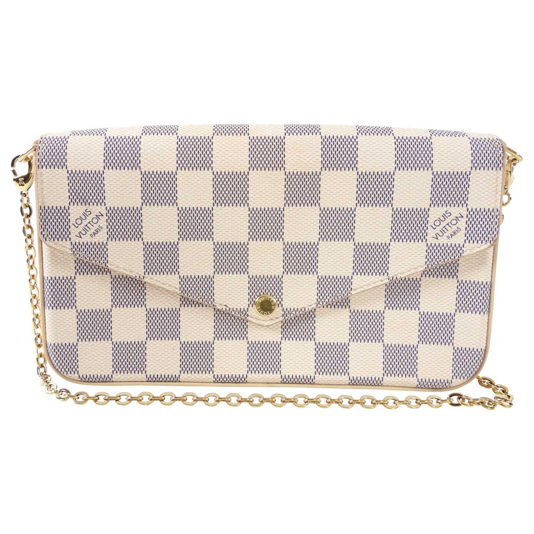 Louis Vuitton Damier Azur Felicie Pochette Crossbody Bag