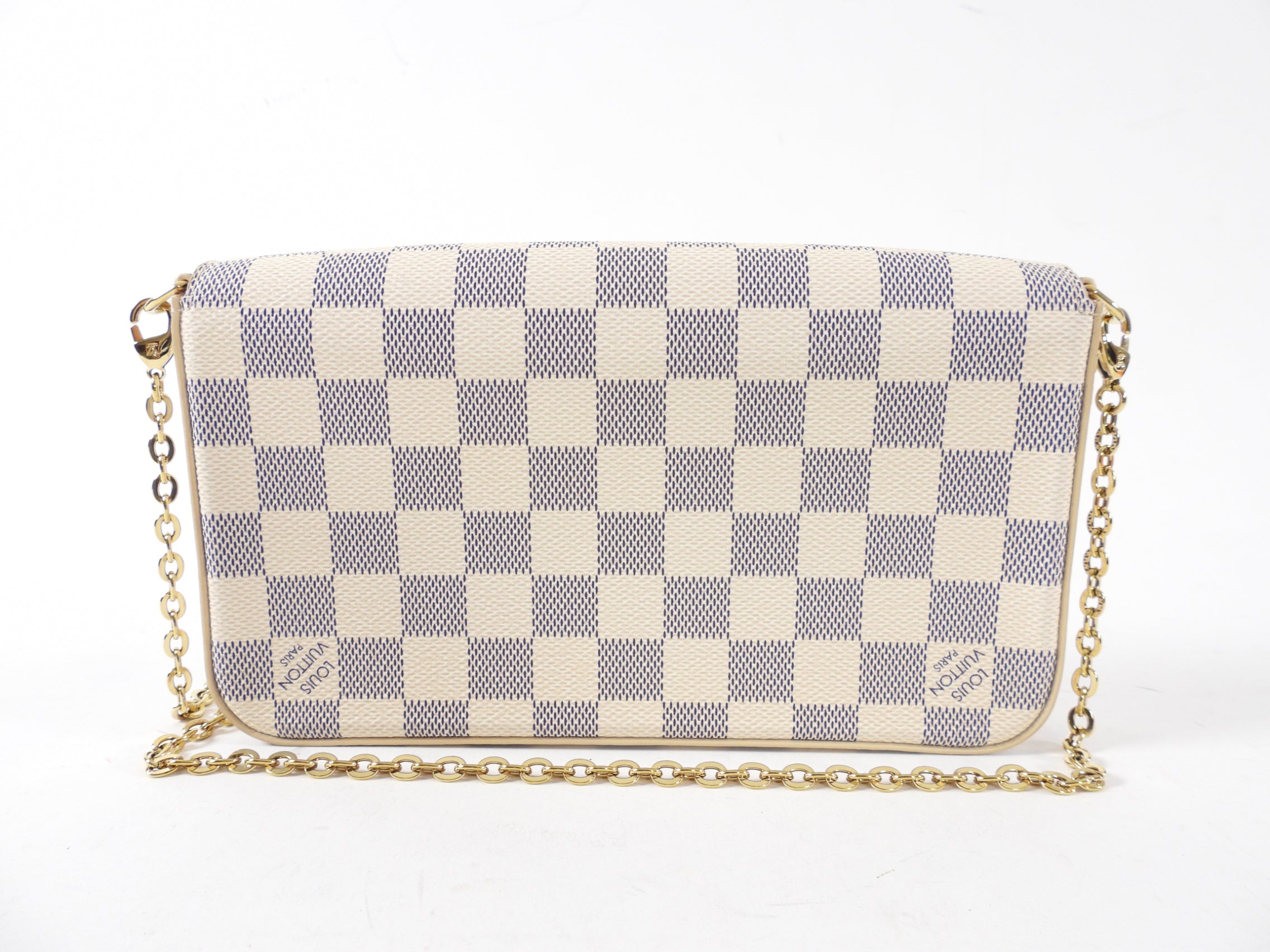 Louis Vuitton Damier Azur Felicie Pochette Crossbody Bag