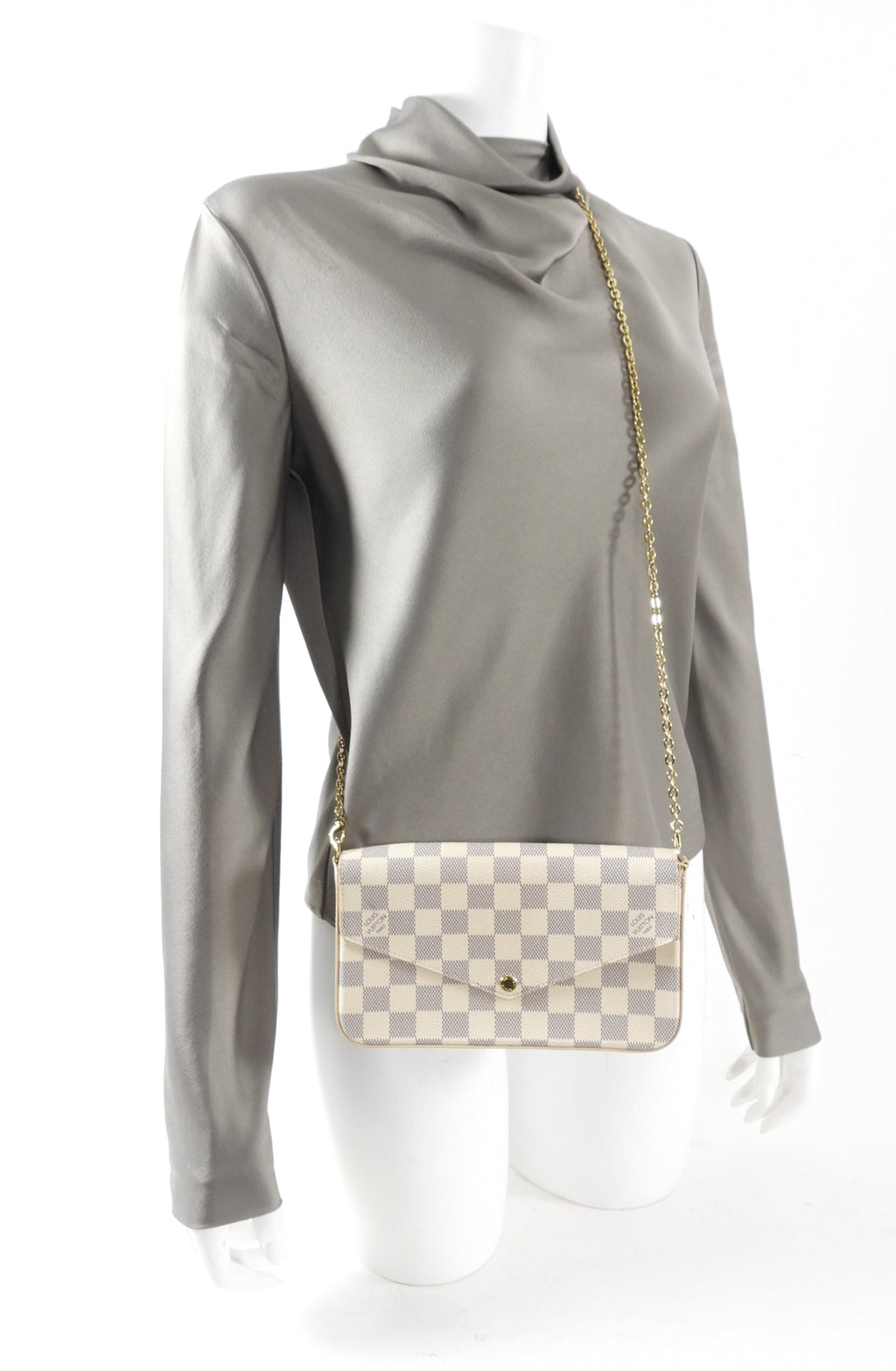 Louis Vuitton Damier Azur Felicie Pochette Crossbody Bag