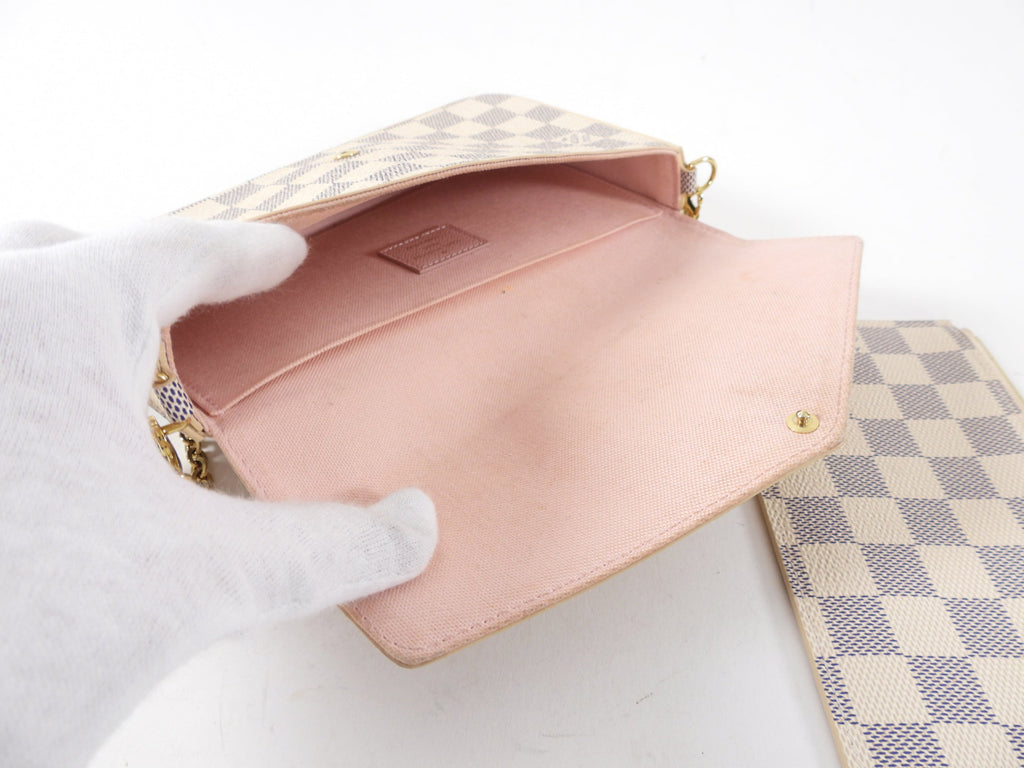 Louis Vuitton Damier Azur Felicie Pochette Crossbody Bag