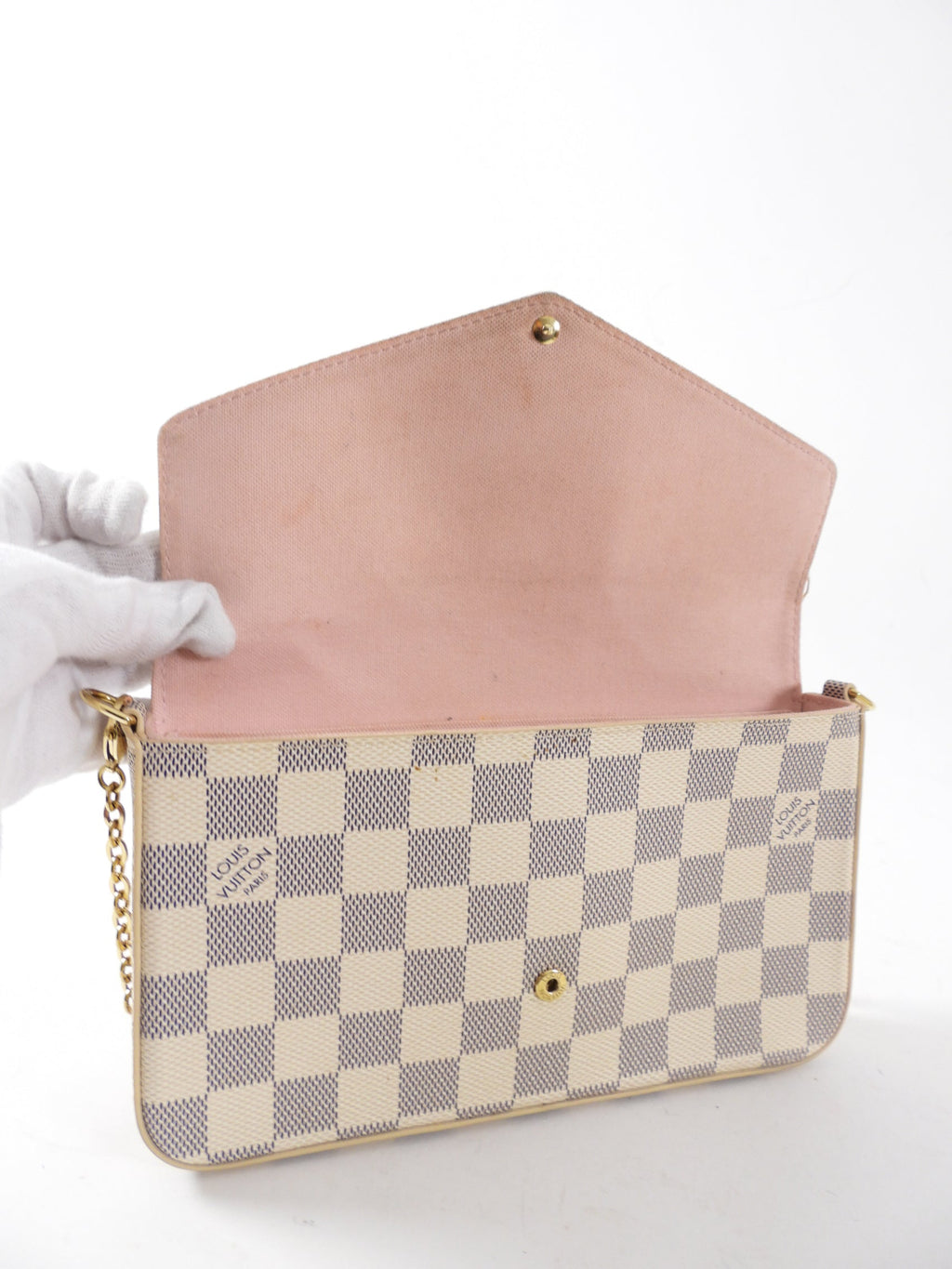 Louis Vuitton Damier Azur Felicie Pochette Crossbody Bag