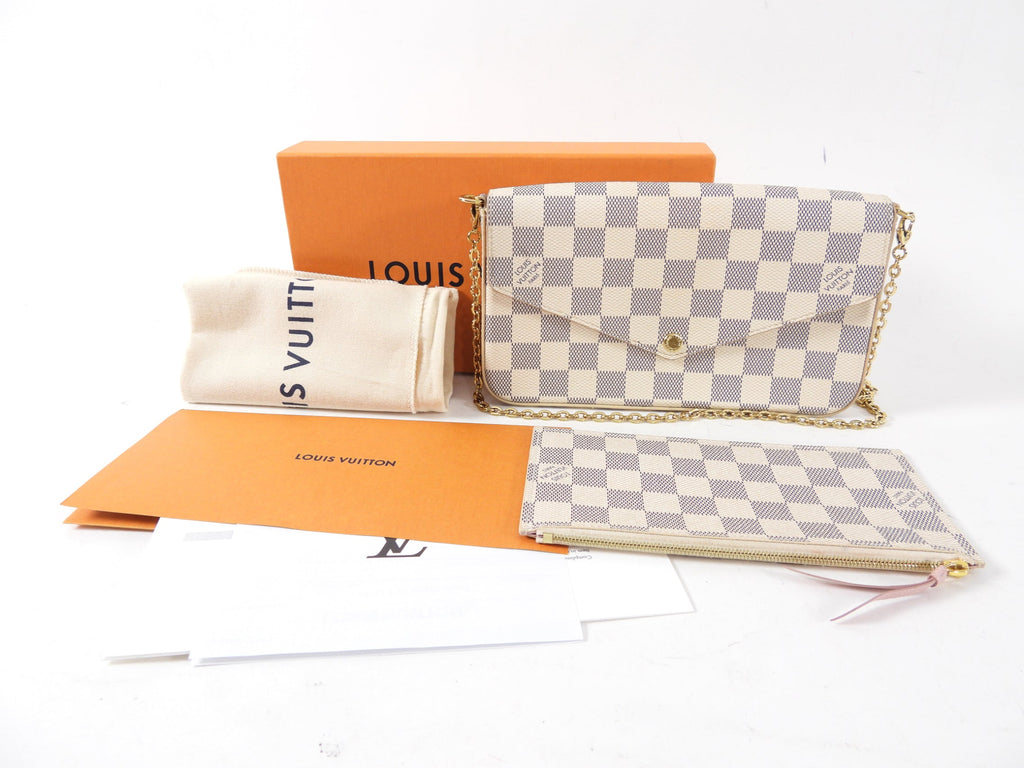 Louis Vuitton Damier Azur Felicie Pochette Crossbody Bag