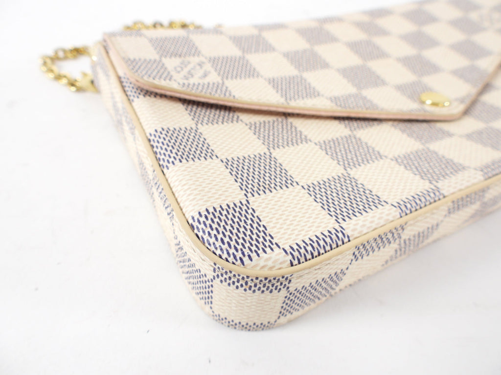 Louis Vuitton Damier Azur Felicie Pochette Crossbody Bag