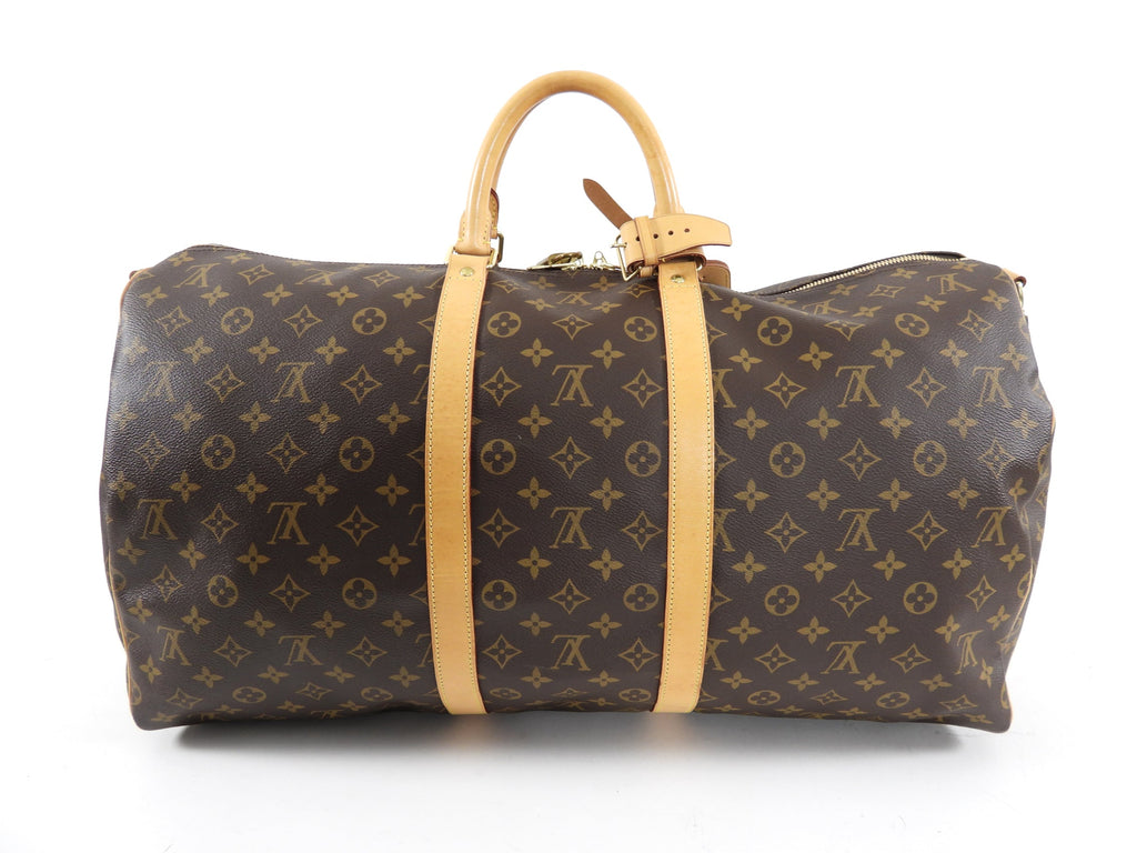 Louis Vuitton Monogram Canvas Keepall 55 Bandouliere Travel Duffle Bag