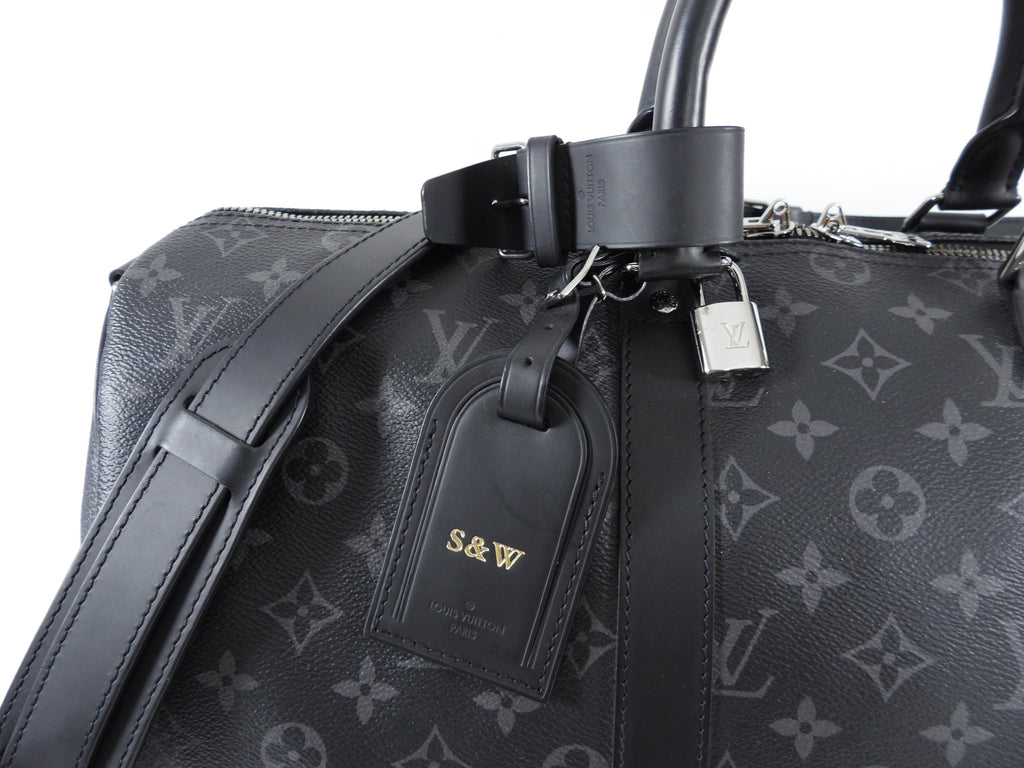 Louis Vuitton Monogram Eclipse Keepall Bandouliere 45 Duffle Bag