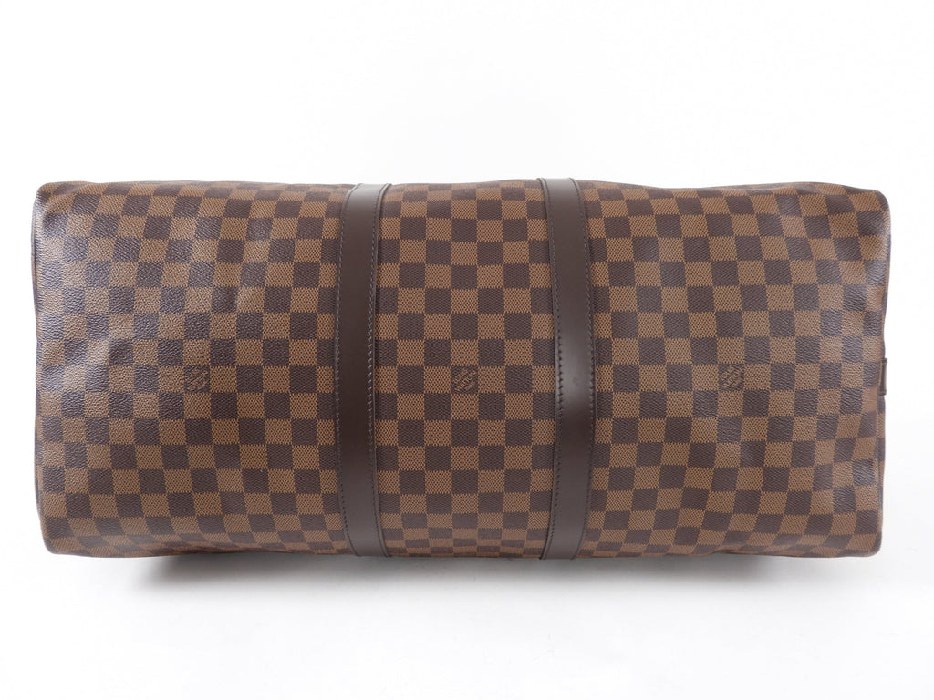 Louis Vuitton Damier Ebene Travel Duffle Bag Keepall 55