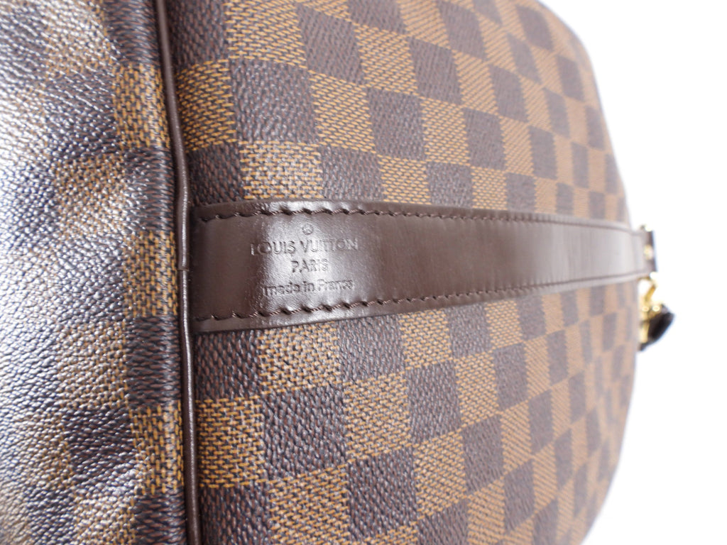 Louis Vuitton Damier Ebene Keepall 55 Bandouliere Travel Duffle Bag