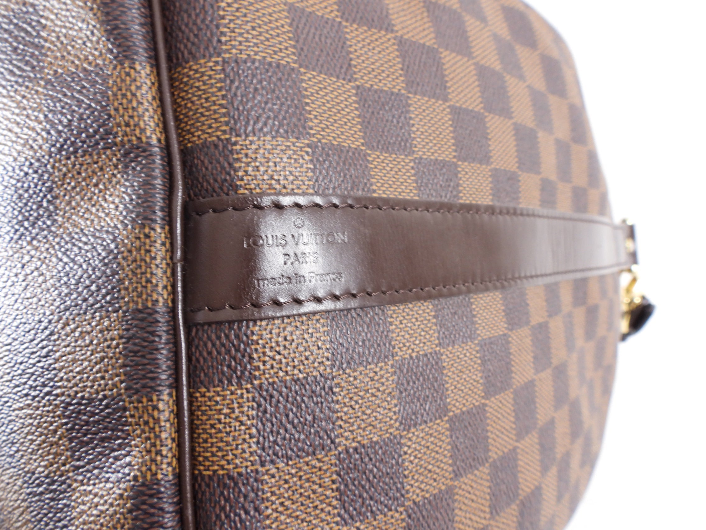 Louis Vuitton Damier Ebene Keepall 55 Bandouliere Travel Duffle Bag