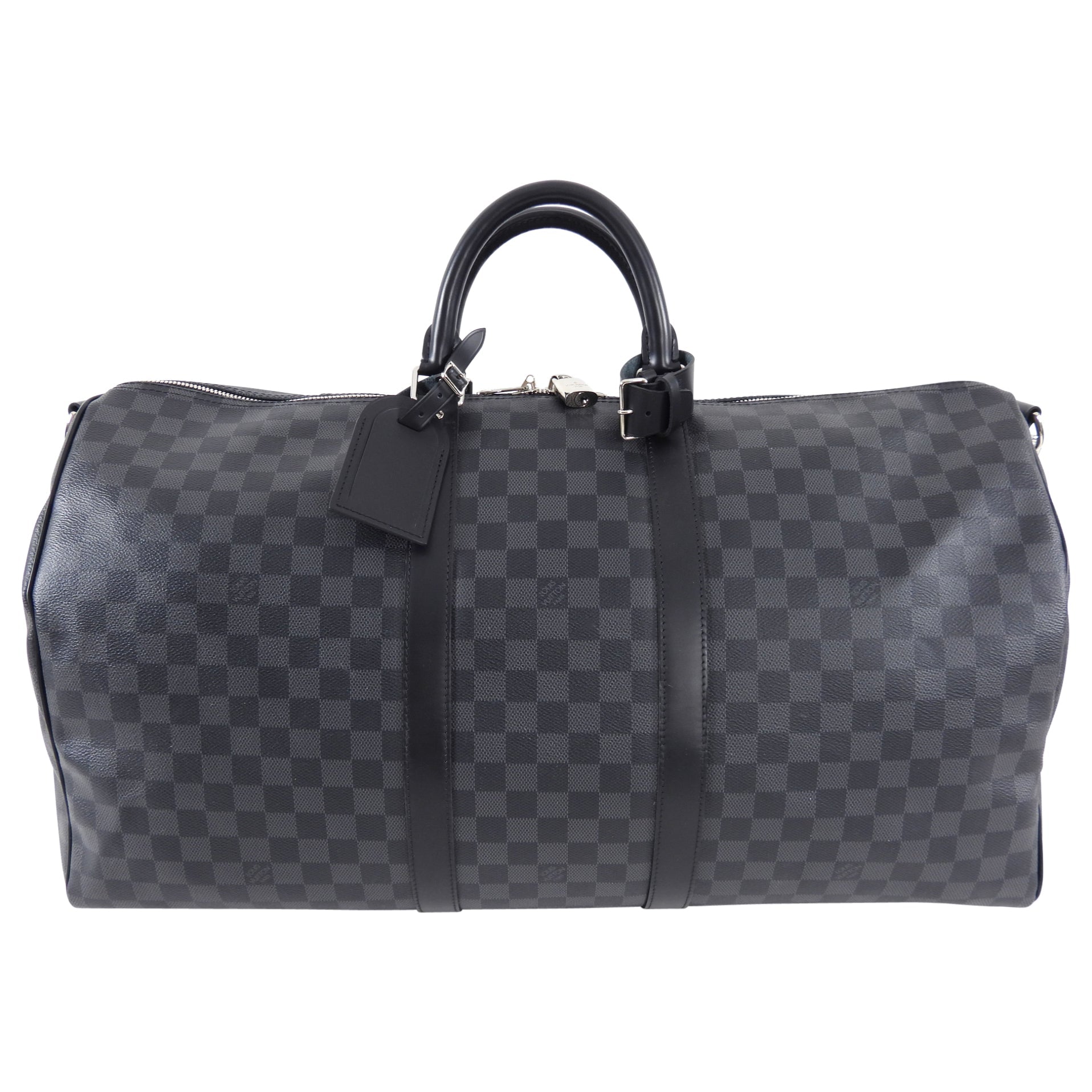 Louis Vuitton Damier Graphite Keepall Bandouliere 55 Travel Duffle Bag