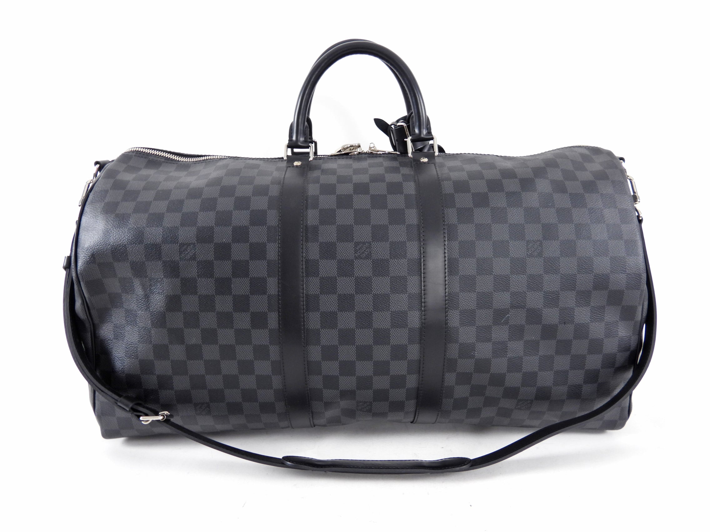 Louis Vuitton Damier Graphite Keepall Bandouliere 55 Travel Duffle Bag