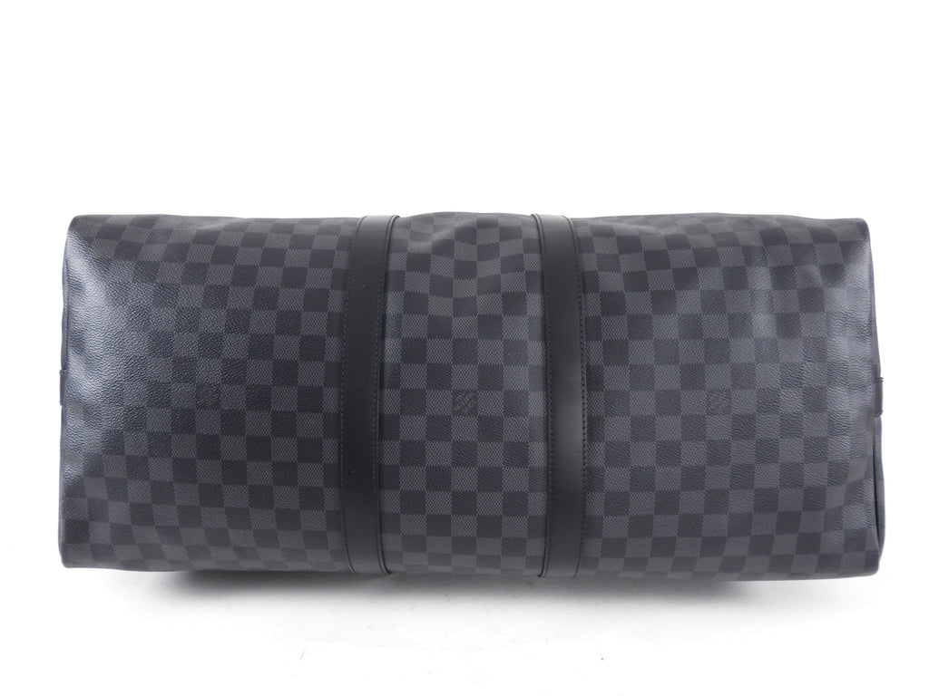 Louis Vuitton Damier Graphite Keepall Bandouliere 55 Travel Duffle Bag