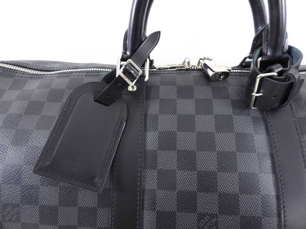 Louis Vuitton Damier Graphite Keepall Bandouliere 55 Travel Duffle Bag