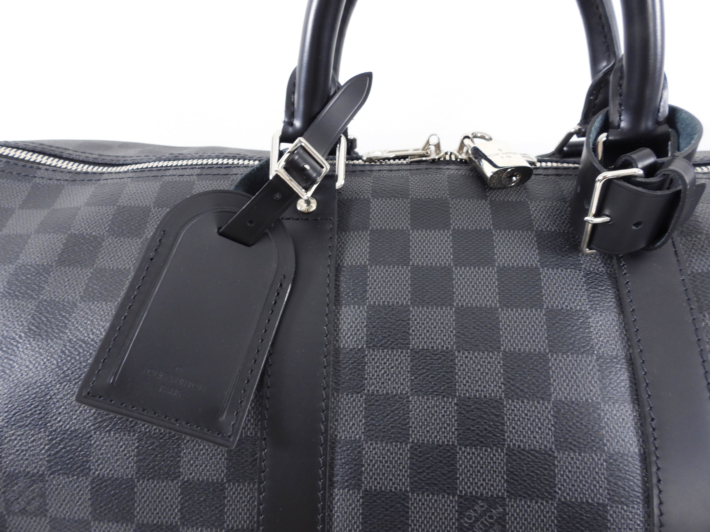 Louis Vuitton Damier Graphite Keepall Bandouliere 55 Travel Duffle Bag