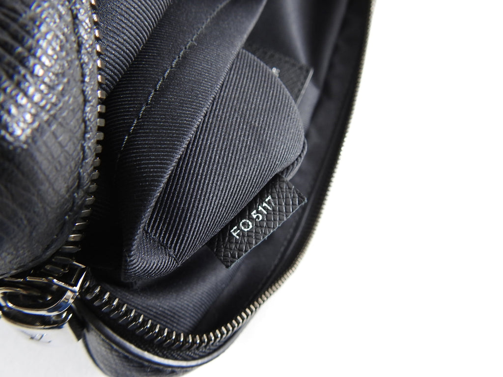 Louis Vuitton Spring 2018 Kim Jones Black Leather Messenger Bag
