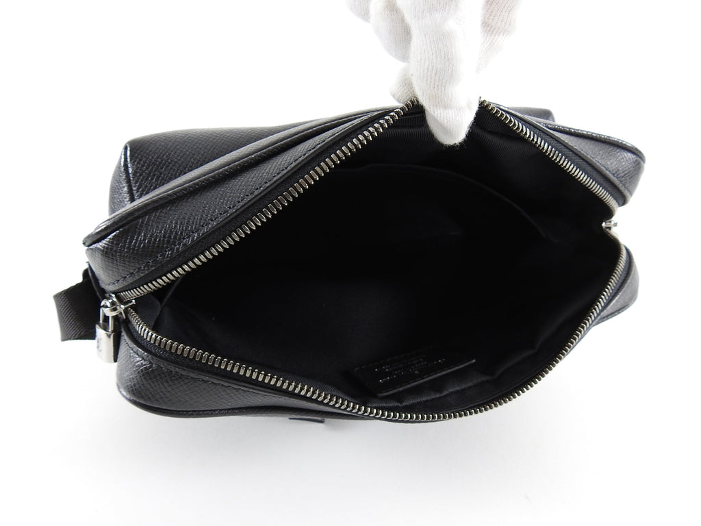 Louis Vuitton Spring 2018 Kim Jones Black Leather Messenger Bag