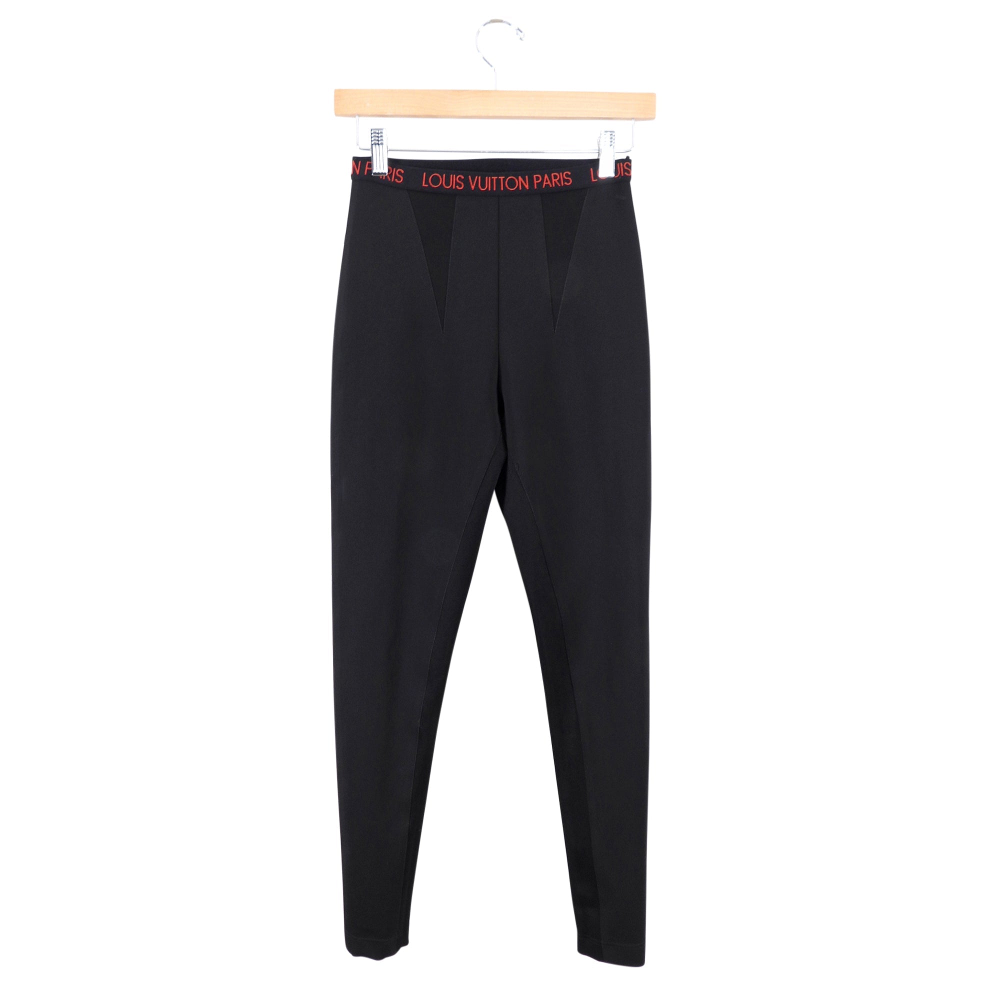 Louis Vuitton Black and Red Logo Leggings - 38 (S)