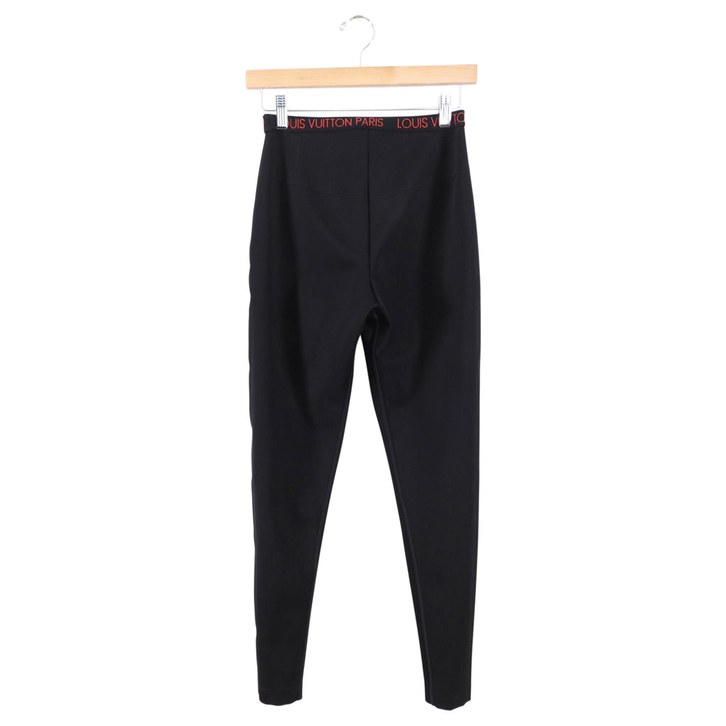 Louis Vuitton Black and Red Logo Leggings - 38 (S)