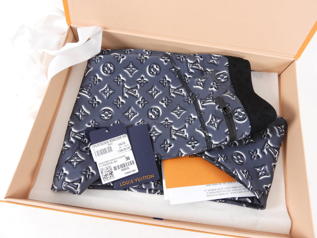 Louis Vuitton Grey Monogram Stretch Leggings - FR36 / USA 2 / 4