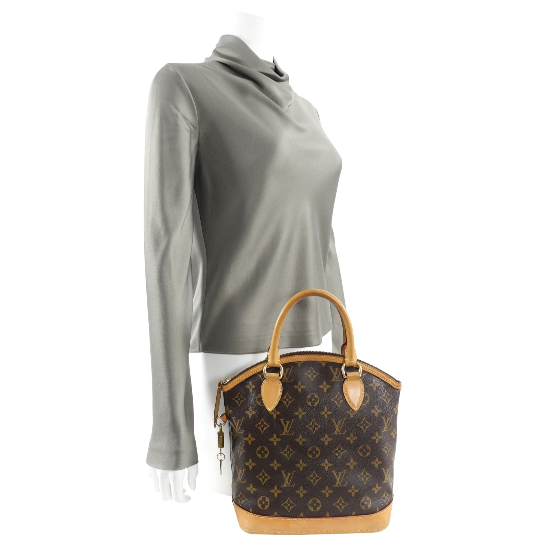 Louis Vuitton Monogram Lockit Vertical PM Handbag