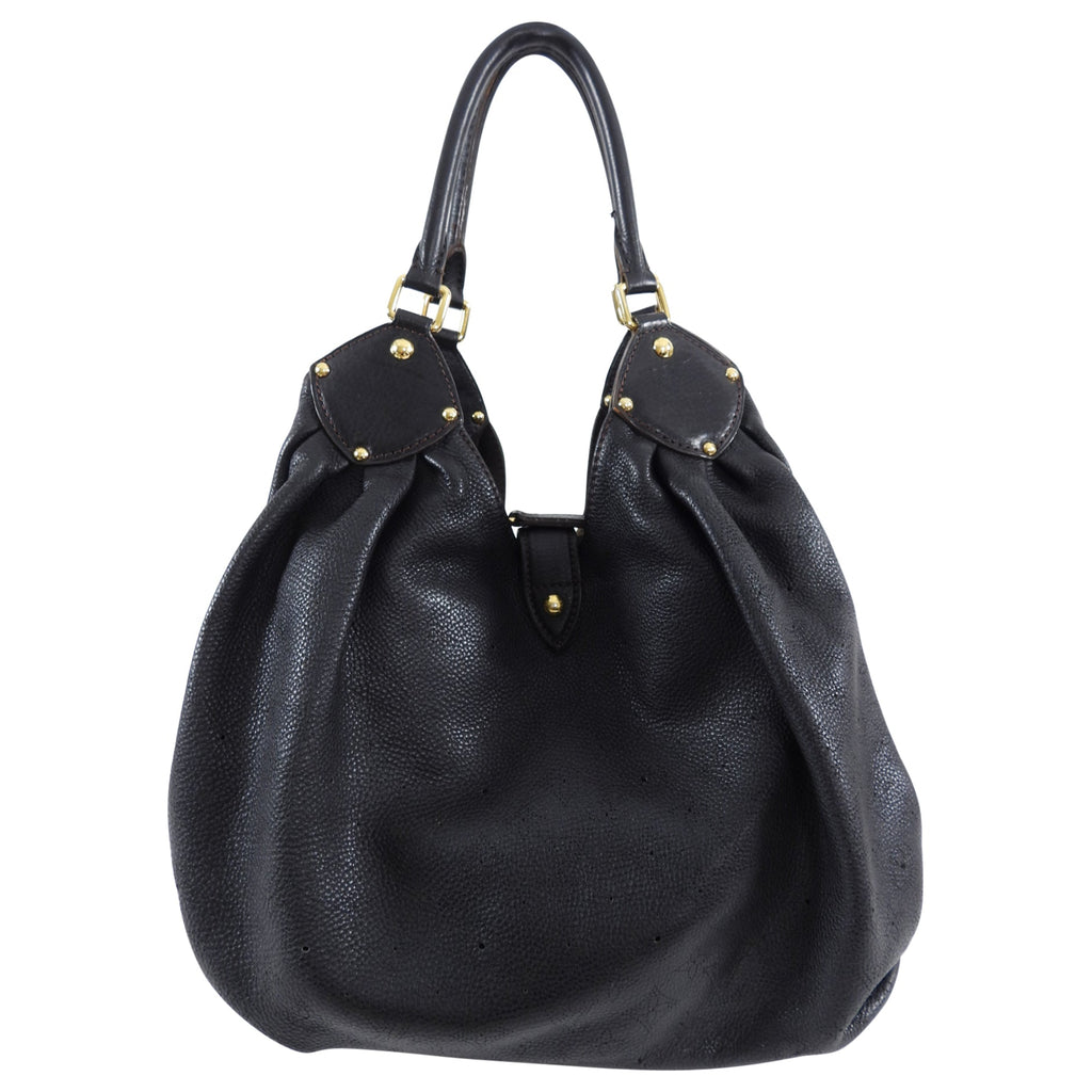 Louis Vuitton Black Mahina Leather Hobo XL