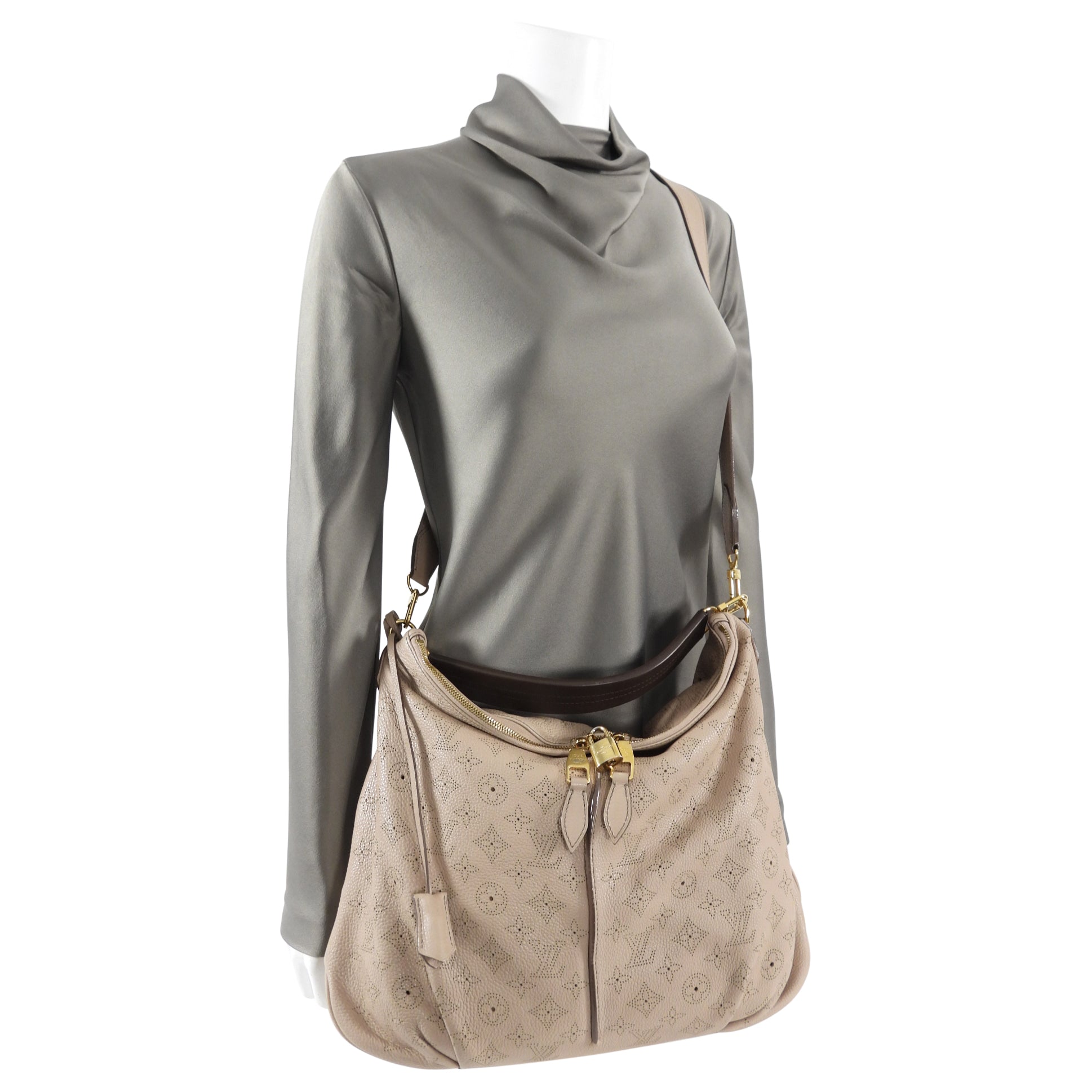 Louis Vuitton Sable Mahina Selene Two-Way Crossbody Bag