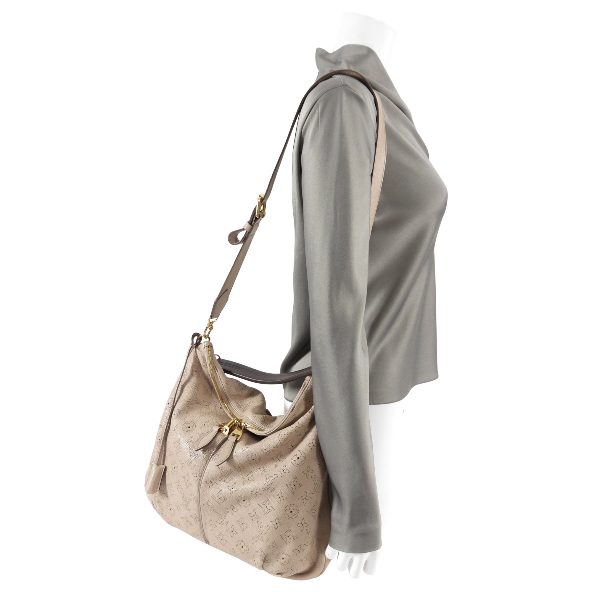 Louis Vuitton Sable Mahina Selene Two-Way Crossbody Bag