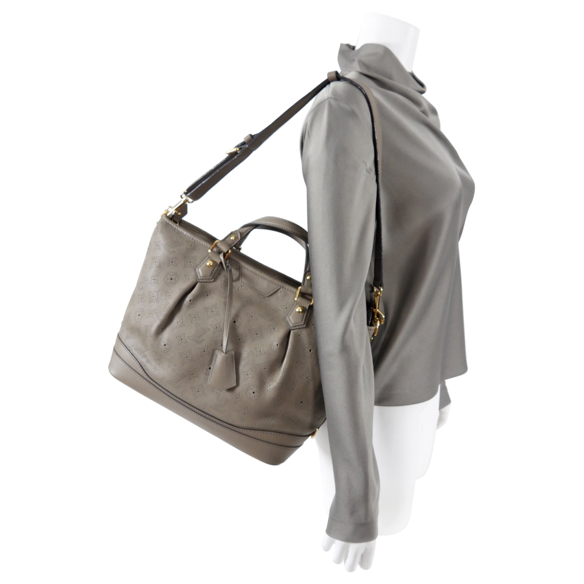 Louis Vuitton Taupe Poudre Mahina Monogram Stellar PM Bag